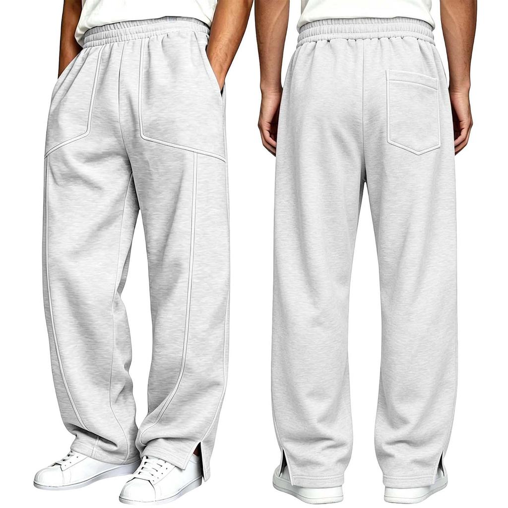 Herren Freizeithose Farbe Jogginghose Gerades Bein mit Elastischem Bund