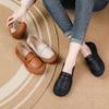 Damen Retro Echtleder Slipper Loafer - 2025 Weiche & Dicke Sohle Lässige Rindslederschuhe