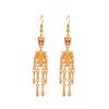 Ganzkörper Skelett Rotes Auge Hängende Ohrringe Gothic Halloween Thema Lange Quaste Ohrschmuck für Damen Party Street Punk Passender Schmuck