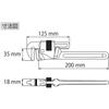 LOBTEX Heavy Duty Pipe Wrench 250mm PW250