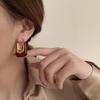 BETHNISIER U Hoop Earrings Acrylic and Metal Drop Earrings Simple and Elegant Earrings for Women Girls Office Lady Unique Jewelry for Daily Life