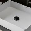 Sink Drain Plug Pop Up 66mm Bathroom Sink Push Button Matte Black Replacement Filter For Kitchen Bathroom Sinks Bathtubs