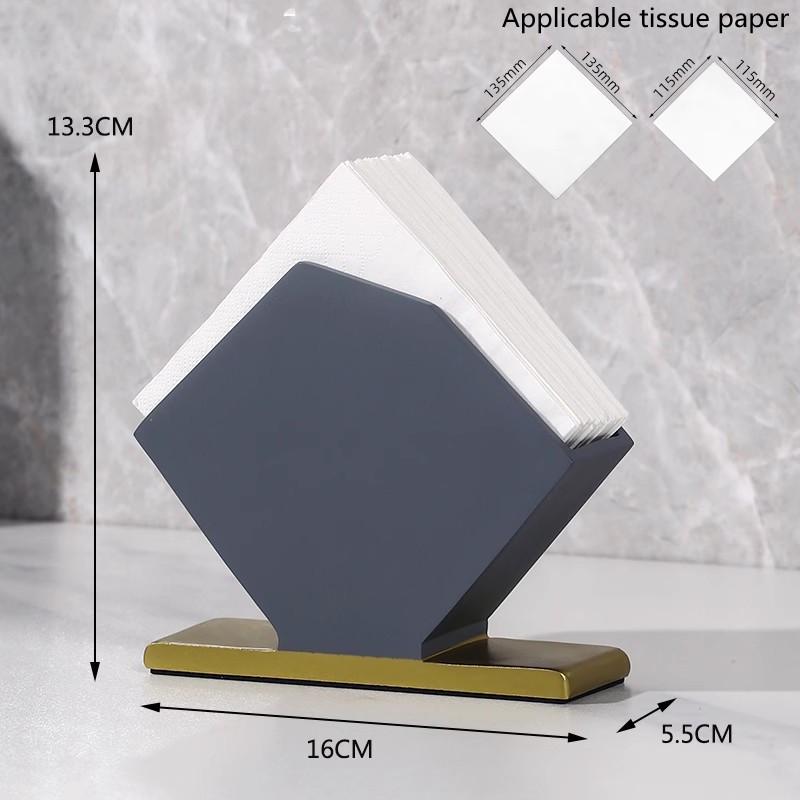 Creative Napkin Holder, Retro Square Upright Tissue Holder, Tissue Box, Kitchen, Restaurant, Desktop Tissue Storage Box