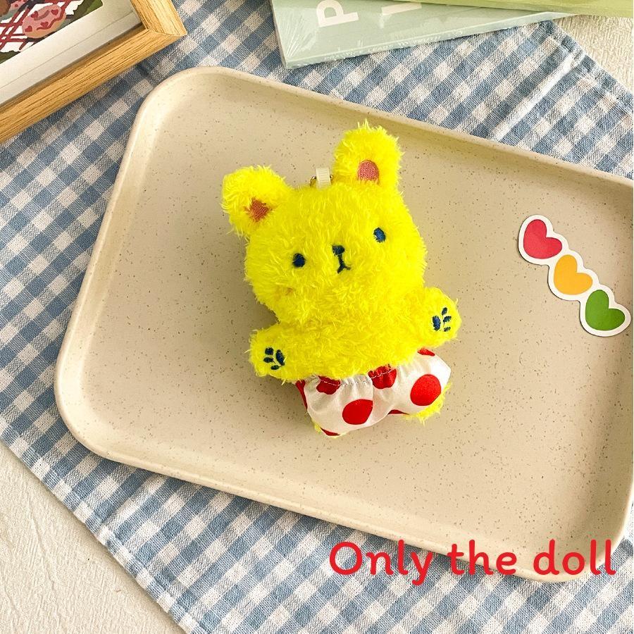 Cartoon Shorts Dog Rabbit Panda Plush Toy Keychain For Kids And Car Decor