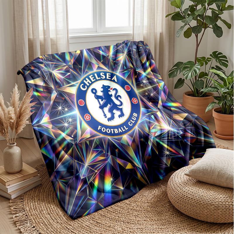 Chelsea FC Theme blanket Soft Flannel Blanket Plush Throw Blanket Cozy Sofa Bed Blanket for Home Decor
