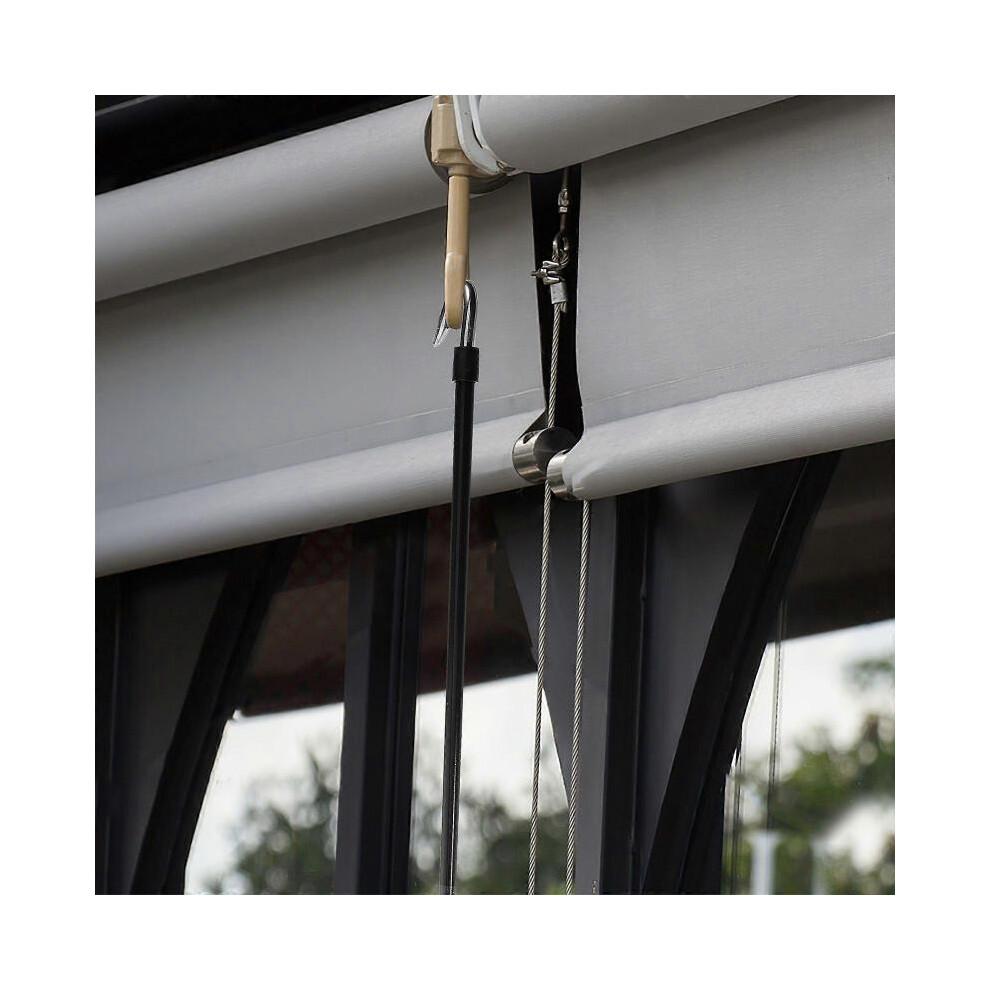 Heavy-Duty Manual Awning Crank Handle Outdoor Shade Canopy Universal Replacement Wand Awning Manual Wand for RV Shade Retraction