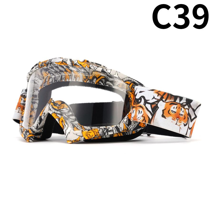 Motorcycle Goggles Water Transfer Off-road Outdoor Riding Sports Glasses Ski Goggles Windproof Glasses