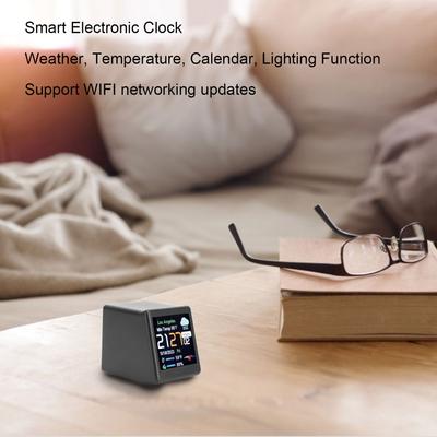 Multifunctional Clock Calendar Display Electronic Weather Clock WiFi Networking Type C Cable Powered for Office Bedroom