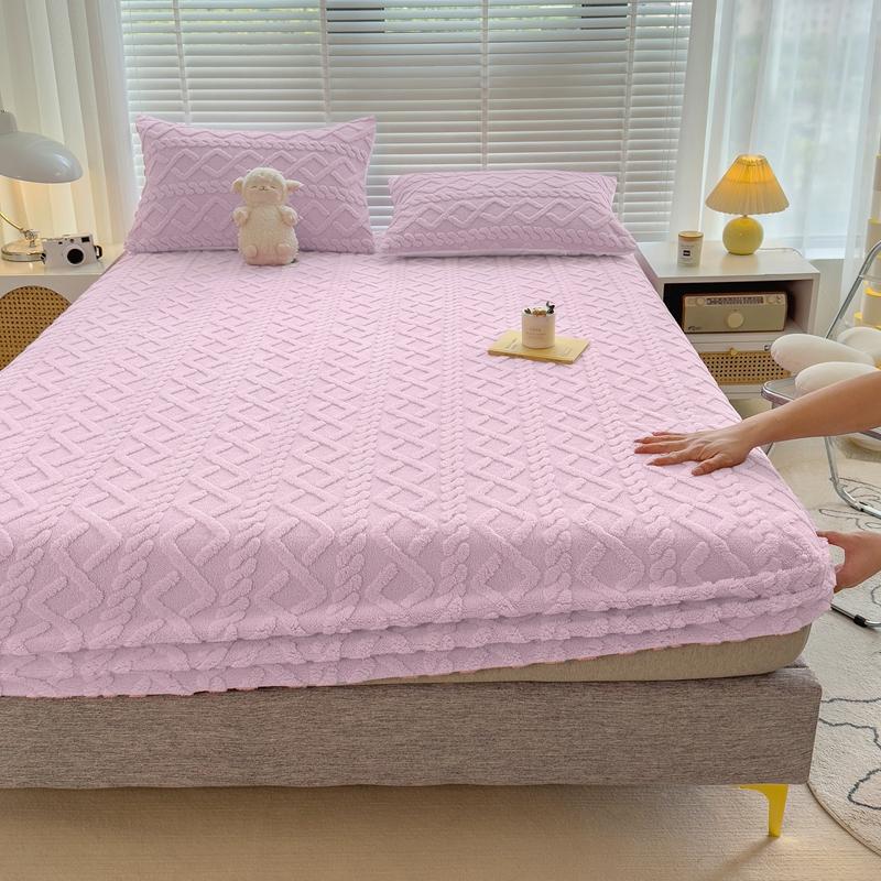 

Утолщенная плюшевая бархатная простыня, мягкий теплый кристаллический бархатный наматрасник King Queen Size, покрывало без наволочки 80x200x30cm