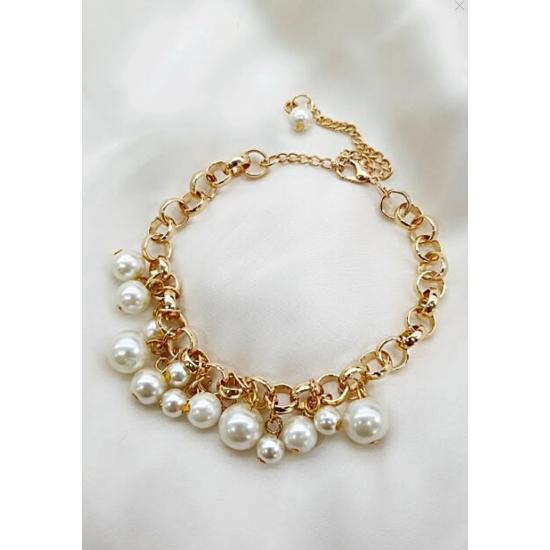 

İncili Salkım Halhal Bileklik