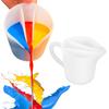 Silicone Split Cup with Handle 17oz Paint Pouring Fluid Art Cup Mixing Measuring Cup with Tip Nozzle DIY Crafts Supplies Resin Art Accessories