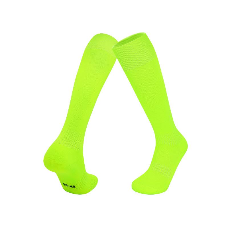 Summer Solid Color Towel Bottom Football Socks Stockings Training Socks Wear-Resistant Non-Slip Breathable Sweat-Absorbing High Sports Socks