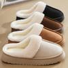 Fashion 2026 Platform Fluffy Slippers Women/men House Flats Fashion Plush Winter Shoes Ladies Home Elegant Casual Footwear Large Size