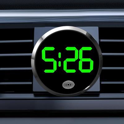 Relógio de Painel para Carro Controle por Toque Digital Pequeno Relógio Luminoso com Display LED para Veículo RV Casa Viagem Geladeira