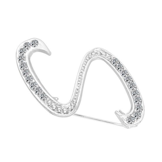 1 Pc Fashion Unisex Rhinestone English Letters Alphabet A-Z Brooch Pin Ornament