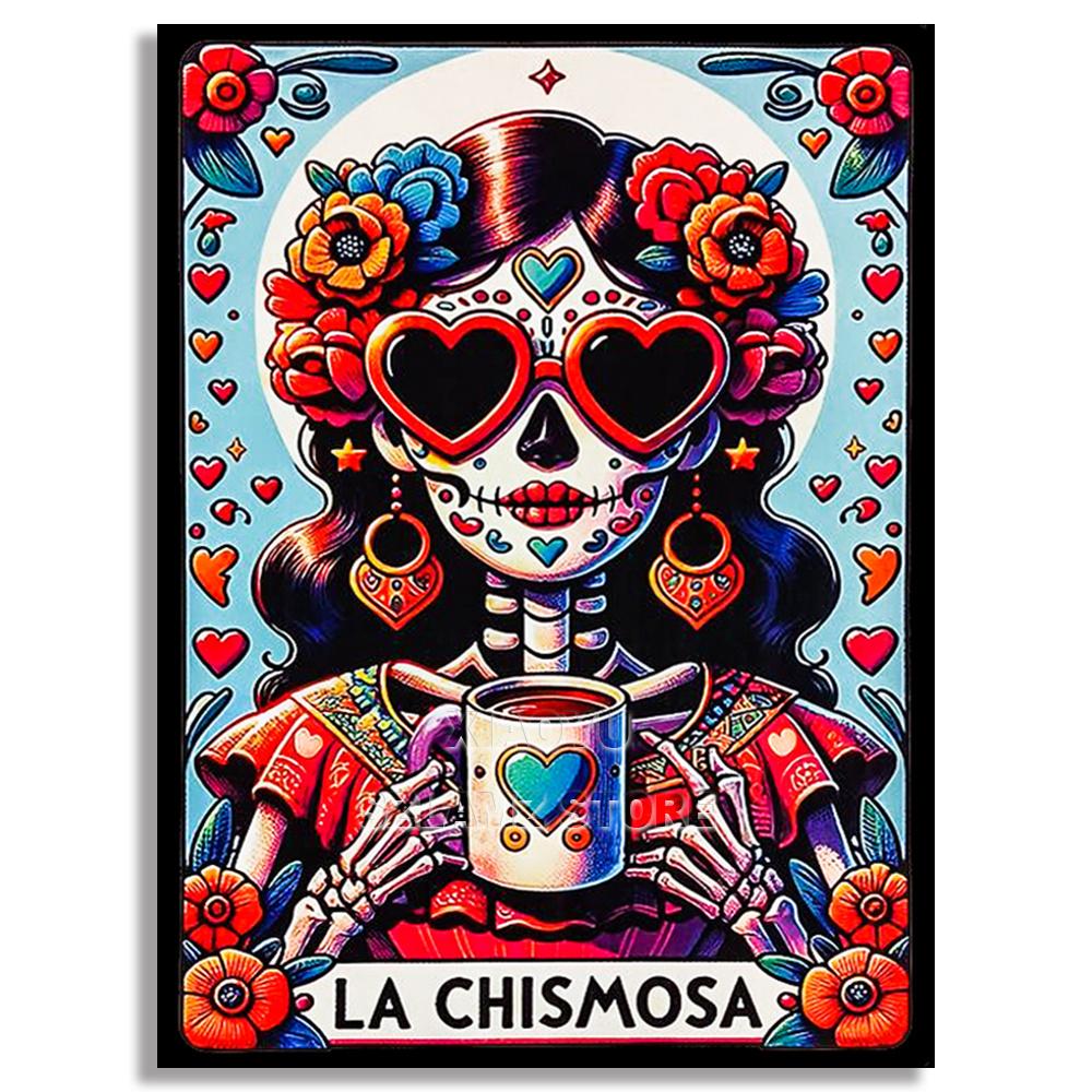 DIY Diamond Embroidery Tarot Card Diamond Painting Cartoon Skeleton Cross Stitch Set Halloween Art Decoration Gift