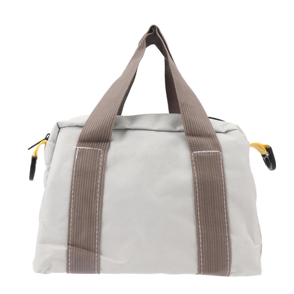 Wide Mouth Tool Bag Waterproof High Bearing Capacity Hardware Storage Canvas Case Handbag Gray