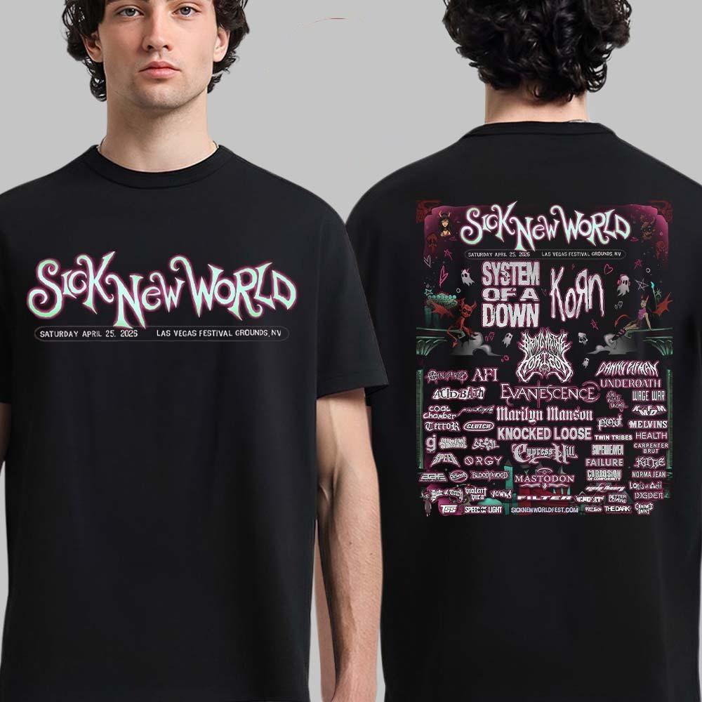 

Sick New World Festival 2026 Lineup In Las Vegas NV On April 25 2026 T-Shirt L