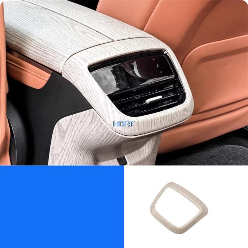 For Changan Deepal S7 S07 + Car Styling Front Water Cup Frame Rear Air Vent Outlet Armrest Box Cover Wood Grain Interior