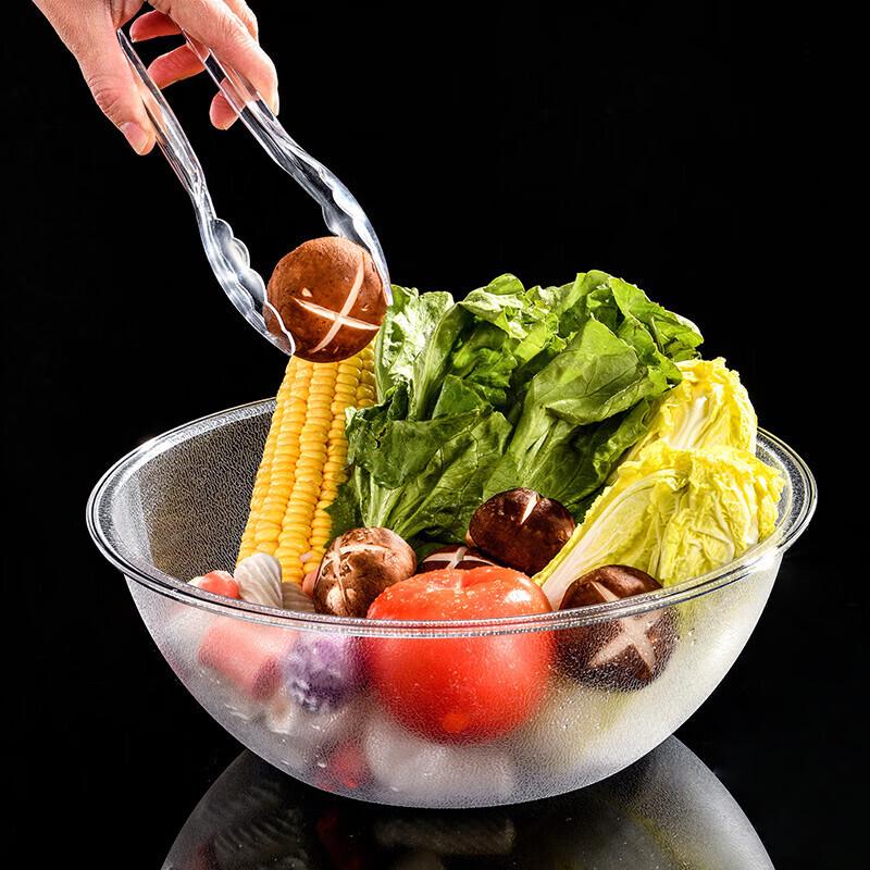 Commercial Plastic Round Acrylic Serving Bowl, 25.5cm