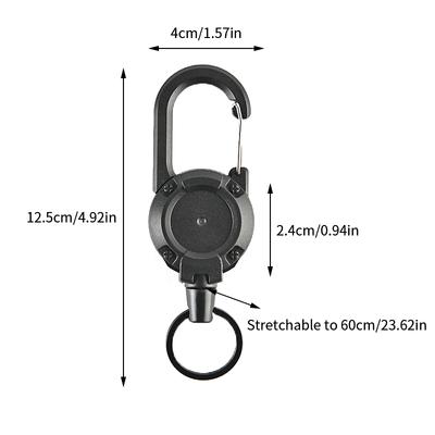 1Pc Wire Rope Sporty Retractable Key Chain Anti-Lost Metal Easy-To-Pull Buckle