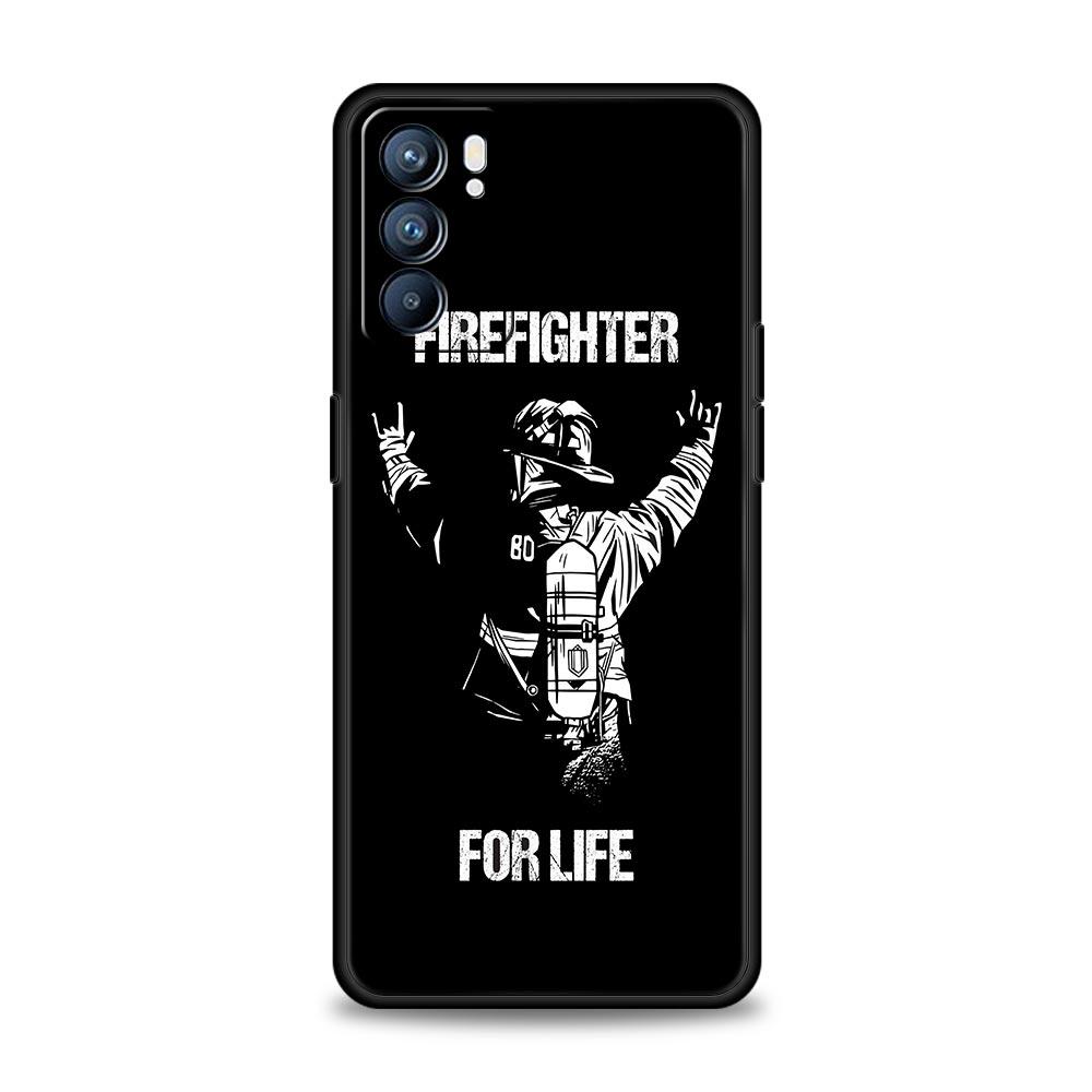 Firefighter Heroes Fireman Phone Case For Oppo A54 Reno7 SE Reno6 Pro Plus 5G Find X5 A53 A52 A9 2020 A95 A16 A76 A74 A15 Cover