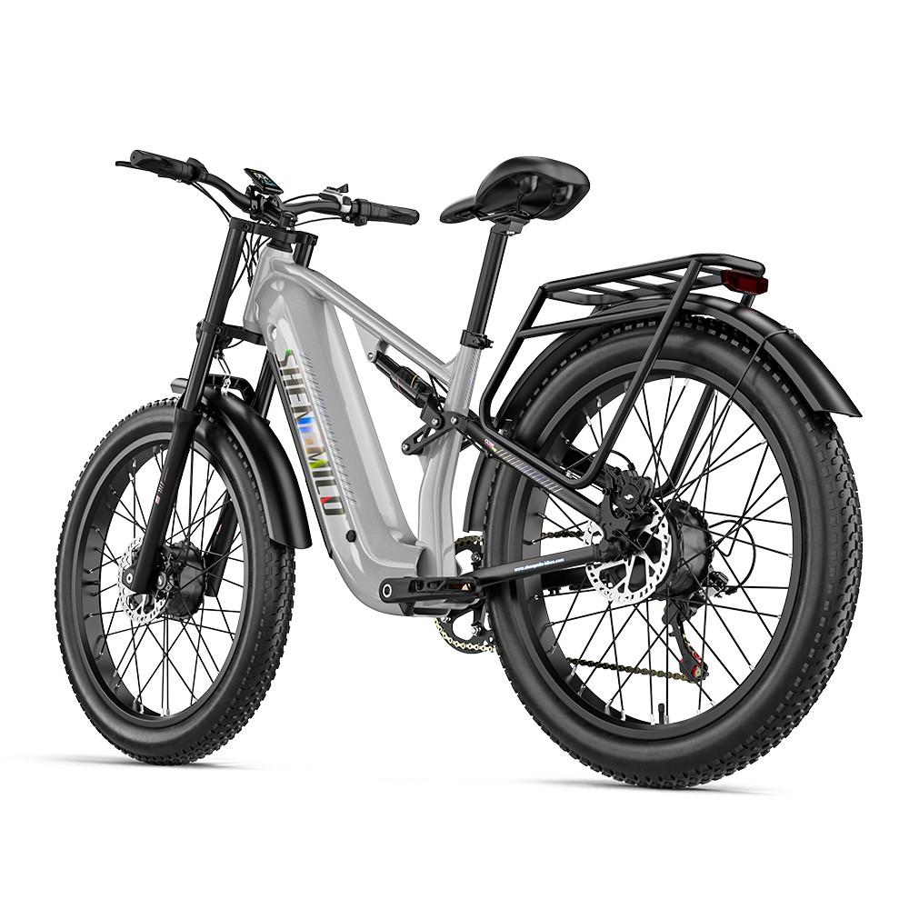 Shengmilo S600 PRO 2000W Dual Motor Electric Mountain Bike 26 Inch Fat Tyre 48V 25Ah Removable Battery Full Suspension UK Adult E-Bike