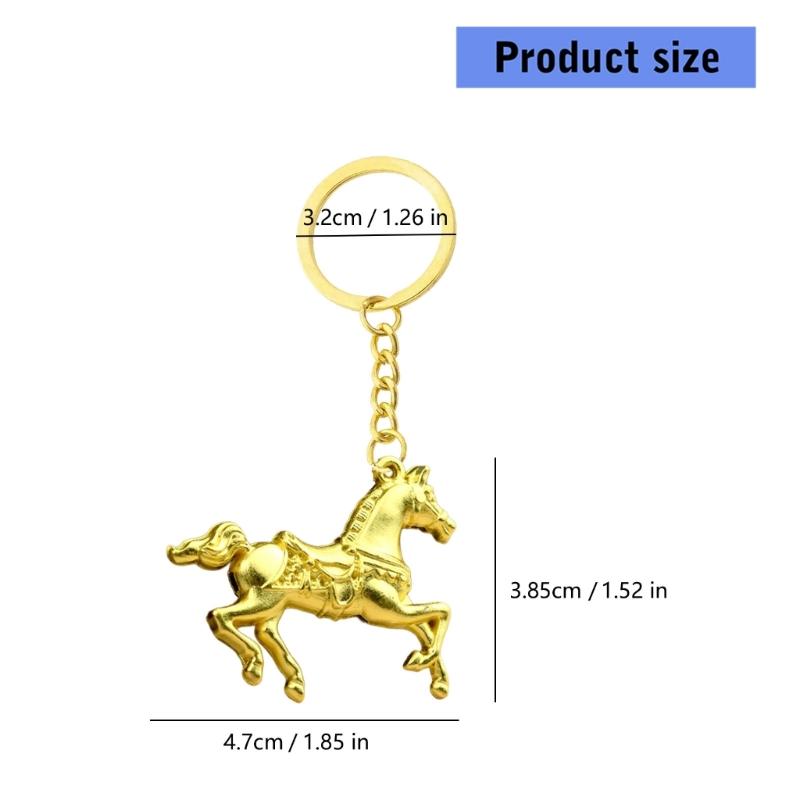 Zinc Alloy Horse Pendant Keychain Offering Long Time Durability Ideal For Keys Bags or Personal Style Enhancement