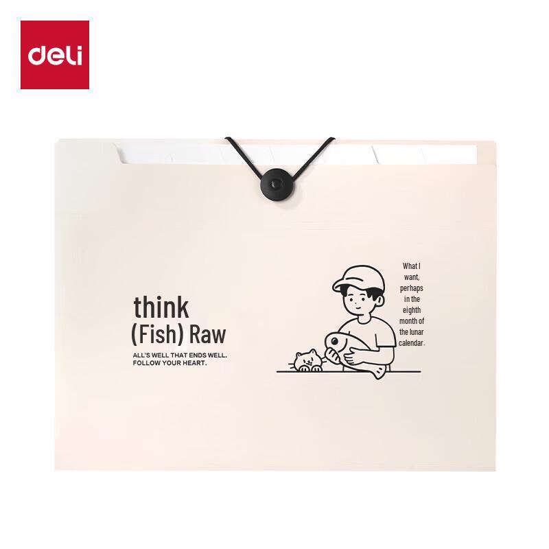 Deli Line Monologue A4 8-Pocket Accordion File