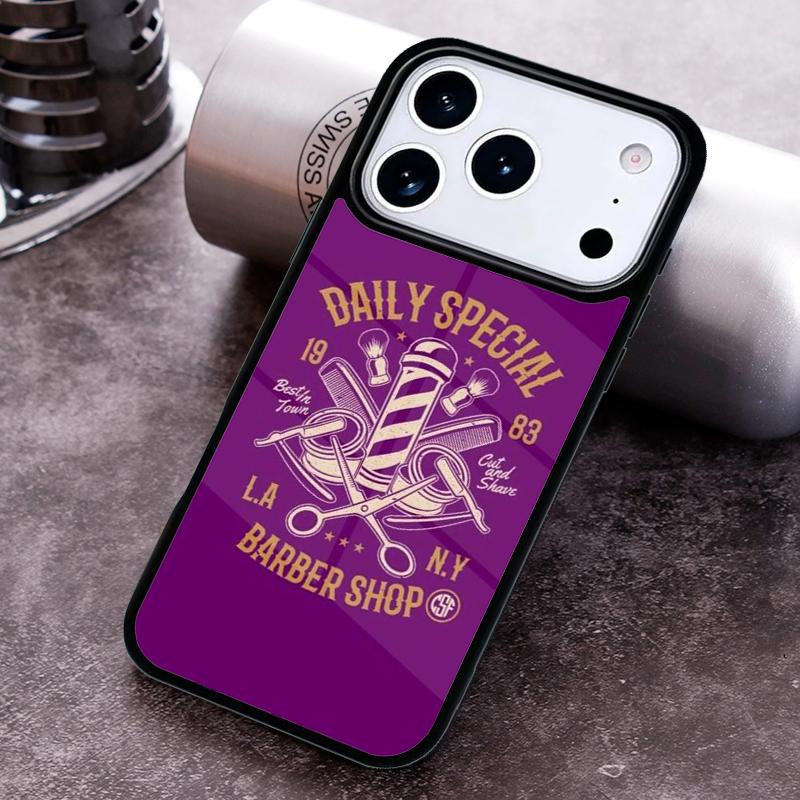 Barber Shop Hair Stylist Phone Case For iPhone 17 16 15 14 13 12 11 Pro Max Plus 17Air Soft Silicone Cover