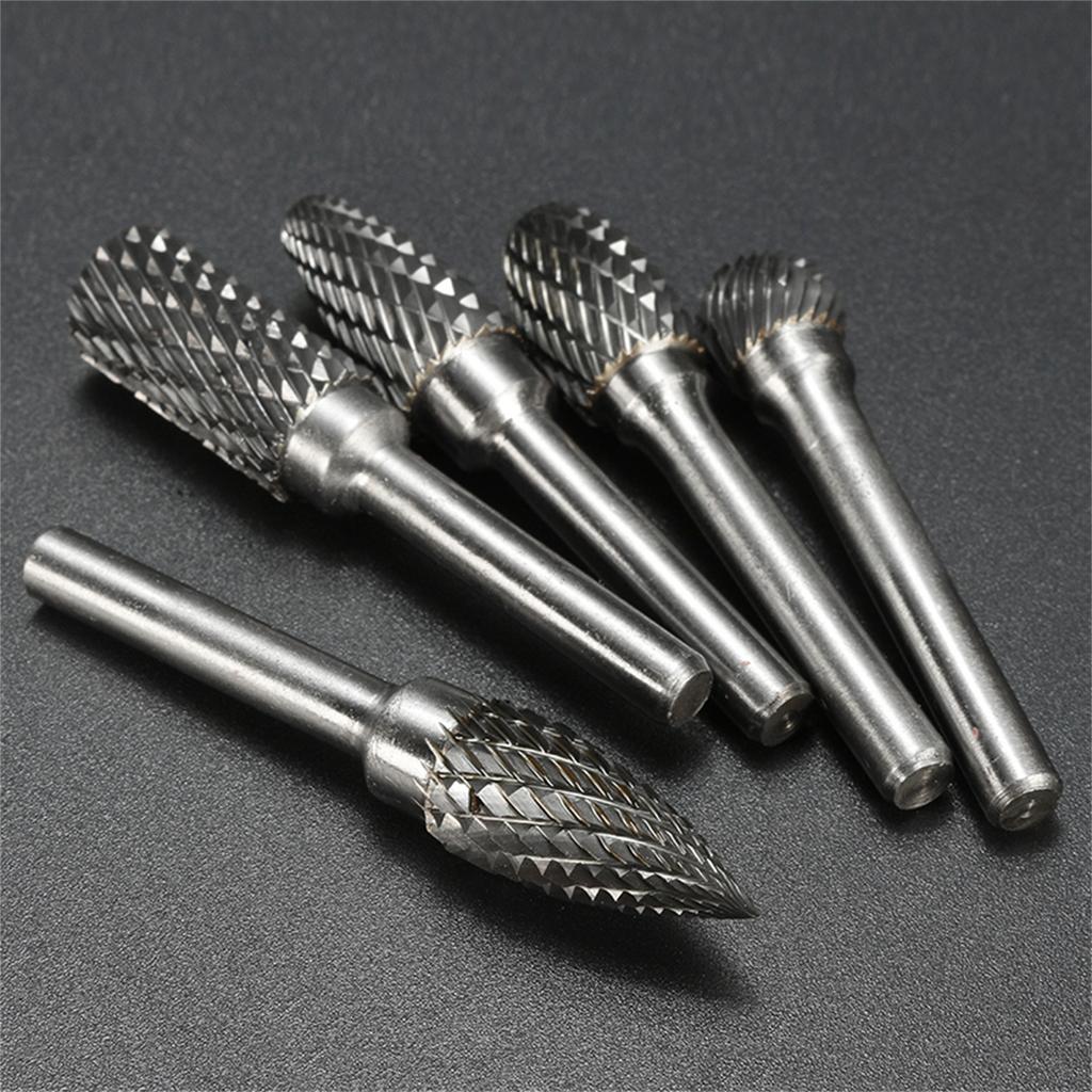 5pcs Double Groove Rotary File Carbide Rotary Files Set 0 2 x