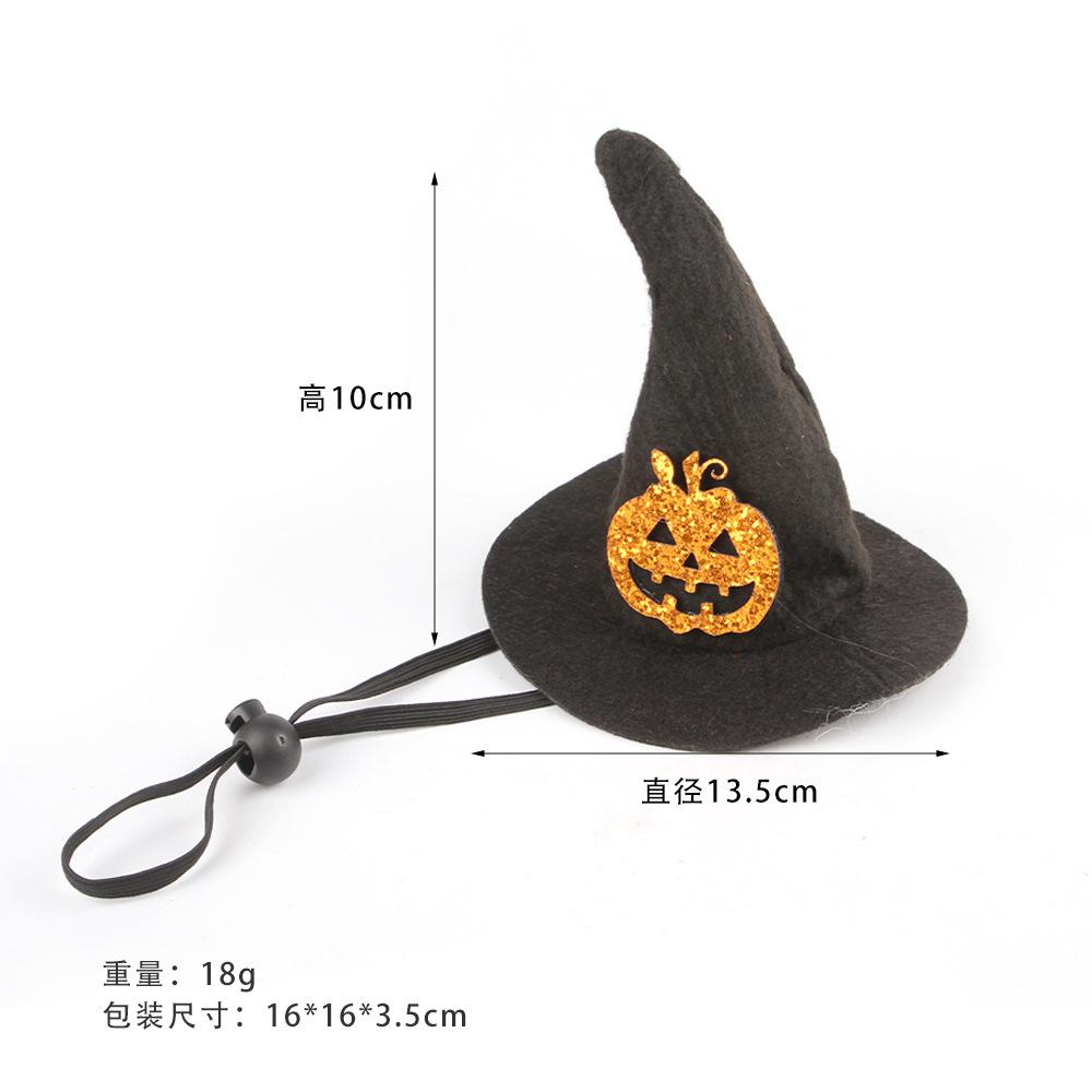 Kreatywny Śmieszny Kapelusz Halloweenowy dla Zwierząt Dynia Śmieszne Nakrycie Głowy dla Zwierząt Kot Kot Kapelusz Czarownicy