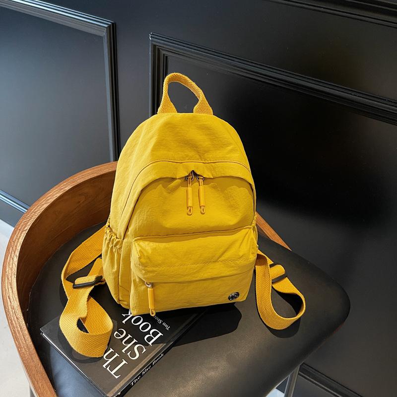 

Backpack for women s summer multi-purpose single shoulder lightweight simple solid color mini backpack casual sports breast bag жёлтый