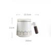 350ml Thermostatic Ceramic Mug, Teacup Tea Separation Cup, Gift Box Ceramic Tea Sets Water Cup, 1 set