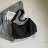 Einfarbige Umhängetasche Studenten Schultertasche mit großer Kapazität Damen Hobo-Tasche