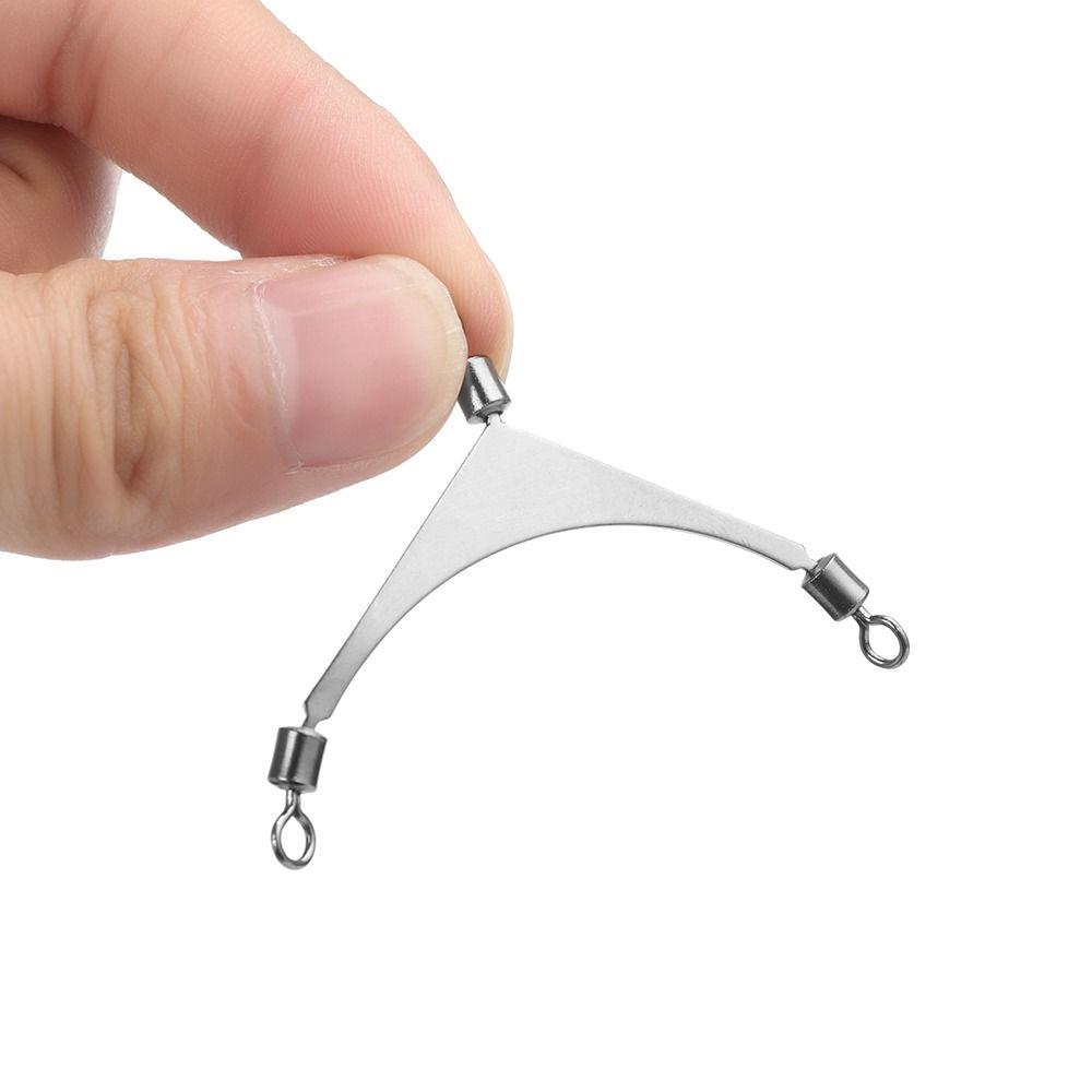 10PCS Fishing Swivel 3 Way Fishing Jig Head Fish Rolling Pole Connector Flying Fishing