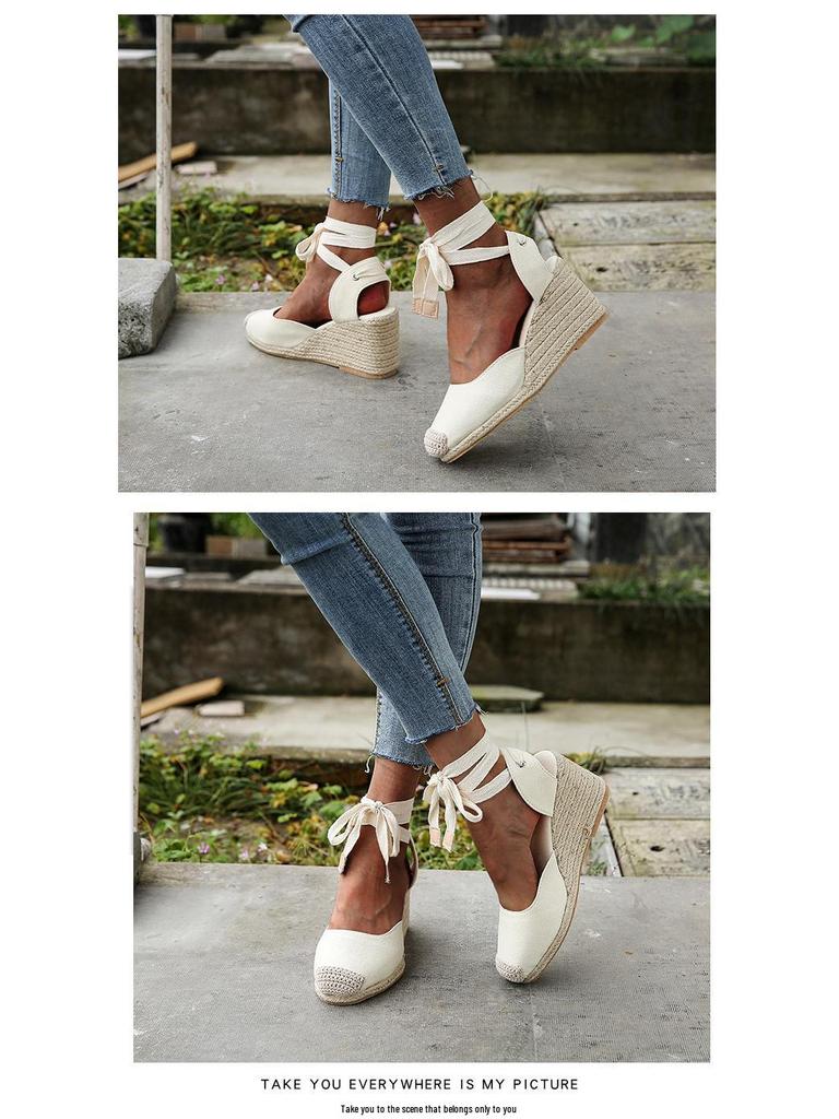 Sommer 2021 Damen Keilsandalen mit geschlossener Spitze