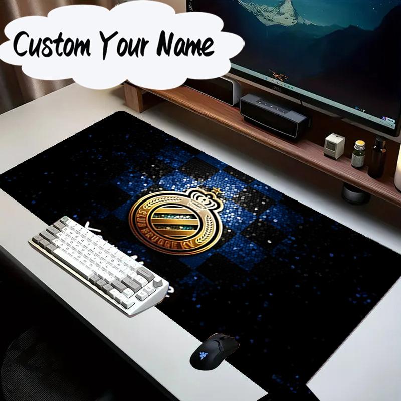 Custom Name Mouse Pad Golden Club Atletico Emblem Mouse Pad Desk Mat, Non-Slip Rubber Backer Pad For Computer Notebook Gaming Mouse Pad Birthday Gift