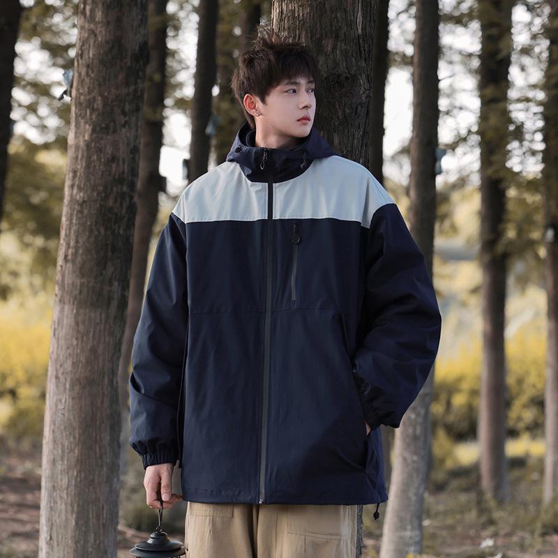 

Мужская штормовая куртка 3-в-1 со съемной подкладкой: 2024 Водонепроницаемая, ветрозащитная, всесезонная верхняя одежда. L