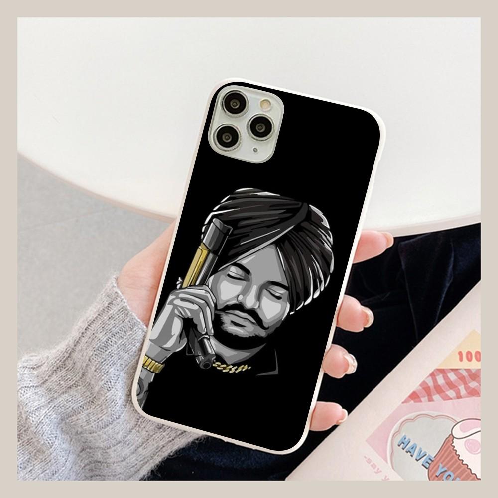 Singer Sidhu Moose Wala Phone Case For IPhone 14 11 12 13 Mini Pro Xs Max 8 7 6 6S Plus X XR Solid Candy Color Case
