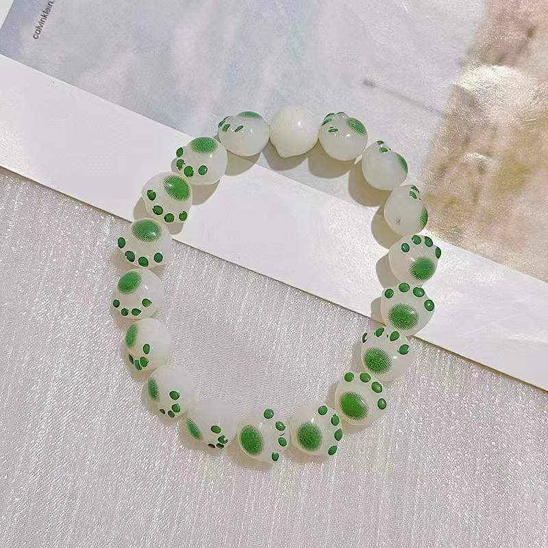 Cat Claw Control Bead Bracelet, Sweet And Playful Schoolgirl Plate Playing Beaded Imitation Bodhi Meow Claw Plate String, Free Girlfriend Bracelet.