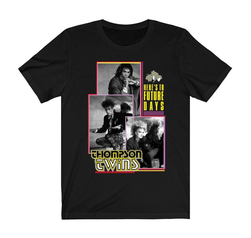 Thompson Twins Here s to Future Days Tour of Future T-shirt Cotton Unisex T-Shirt M