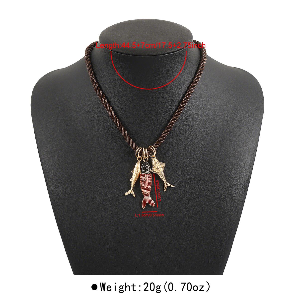 

Ocean Life Pendant Necklace Featuring Shell Coral Fish Charms on Twisted Rope Chain Suitable for Everyday Wear and Special Occasions One Size