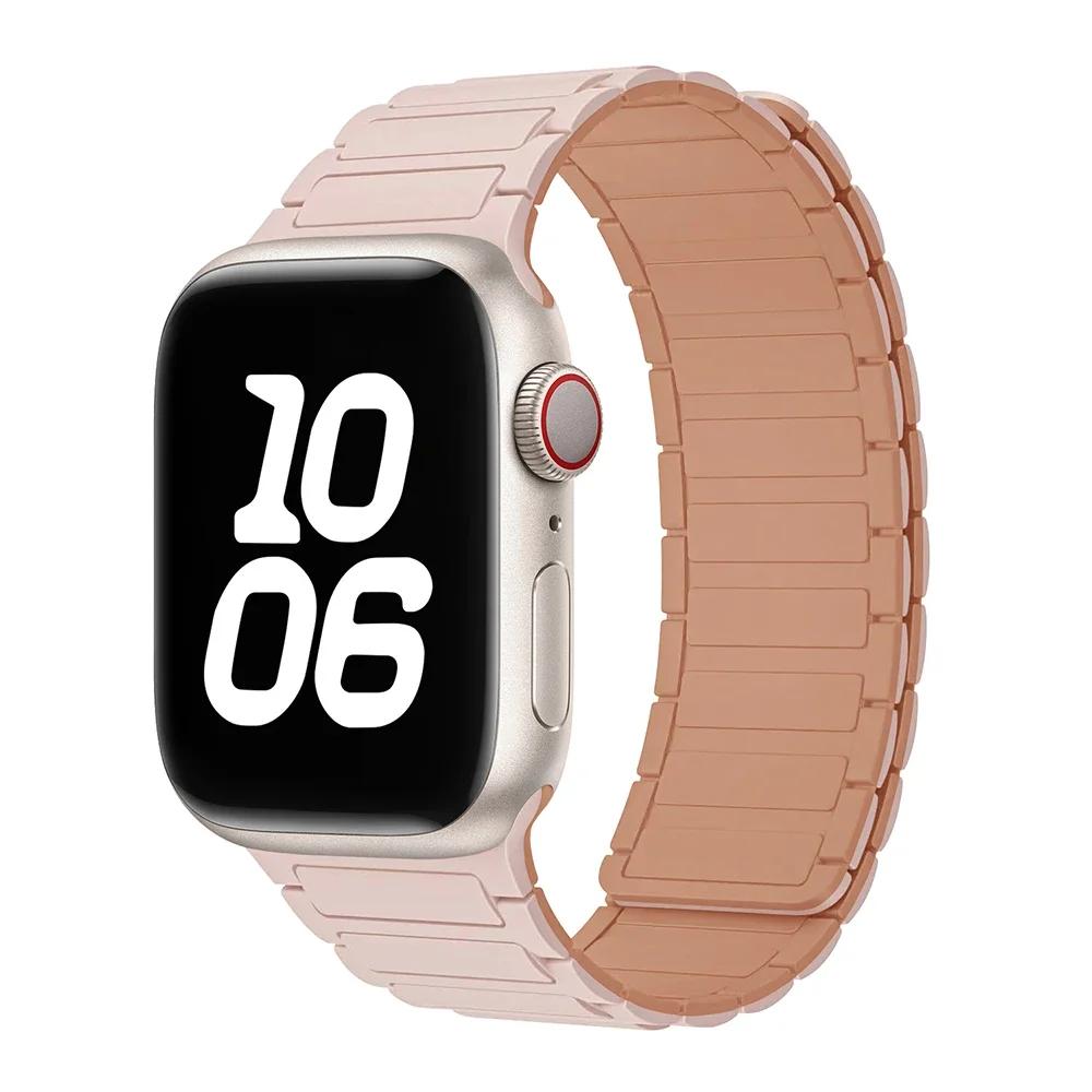 

Magnetic Band for Apple Watch Ultra 2 49mm 45mm 44mm S10 46mm 42mm 40 41mm Silicone Strap for IWatch Series Ultra 2 9 8 7 6 5 4 42 44 45 46 49mm