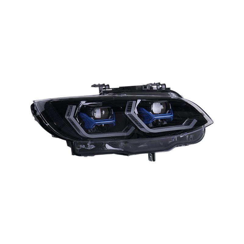 BMW 3 Series E92 E93 M3 RGB Headlight Assembly with Colorful Daytime Running Lights and Turn Signals (2005-2010).