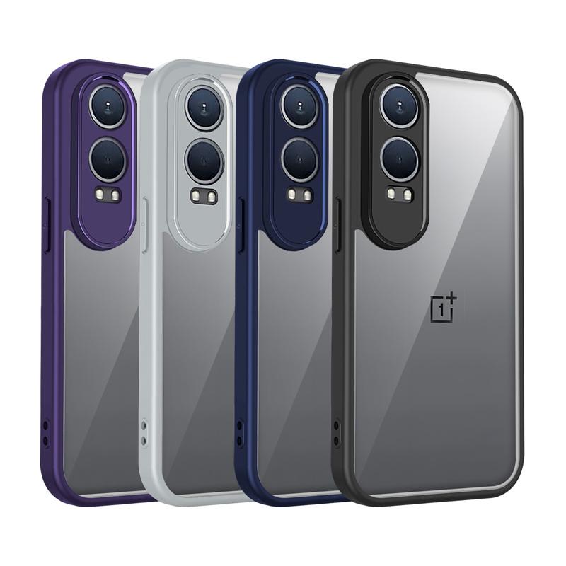 OnePlus Nord CE4 Lite CPH2619 Case Shockproof Silicone TPU Bumper with Clear Back Hard Cover Phone Case for Oneplus Nord CE4Lite