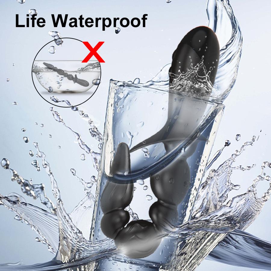 Anal Butt Plug Dildo Vibrator Prostate Massage Bead Single Vibration Modes Stimulator Butt Plug Sex Toy for Men Women Couples