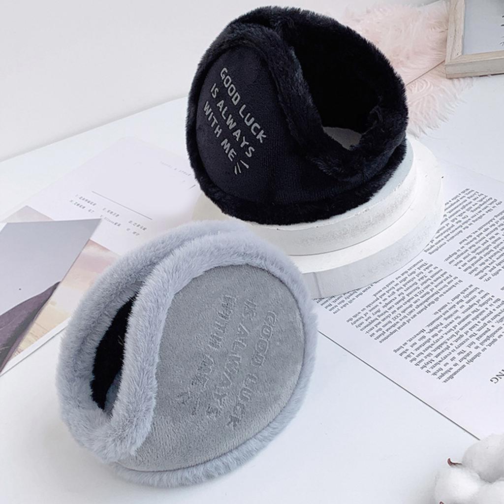 Winter Warm Printed Earmuffs Windproof Ear Covers for Men Women Thickened Plush Ear Protectors Outdoor Cycling Ear Muffs