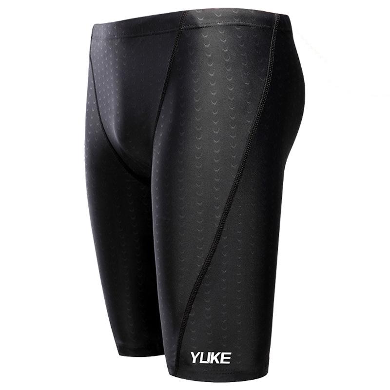 Huke Herren Übergröße Haihaut Schnelltrocknend Wasserdicht Badehose mit Flachem Bein und Kordelzug