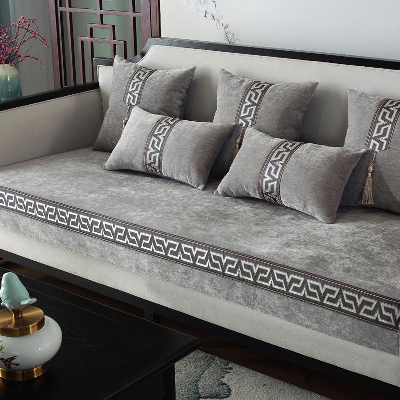 

Новый стиль, диванная подушка из синели, утолщенная четырехсезонная универсальная противоскользящая ткань, чехол для дивана, высококачественное удобное мягкое жаккардовое пылезащитное диванное полотенце 70x70cm 1pcs